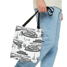 Load image into Gallery viewer, Chic Parisian Toile Tote Bag - Stylish Travel Accessory for City Lovers