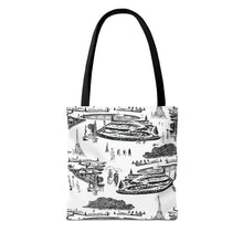 Load image into Gallery viewer, Chic Parisian Toile Tote Bag - Stylish Travel Accessory for City Lovers