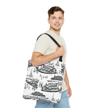 Load image into Gallery viewer, Chic Parisian Toile Tote Bag - Stylish Travel Accessory for City Lovers