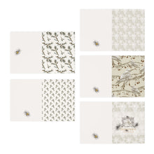 Load image into Gallery viewer, Montana Winter Botanical Greeting Card Set — 5-Pack Blank Note Cards with Pine, Berries & Bird Designs