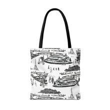 Load image into Gallery viewer, Chic Parisian Toile Tote Bag - Stylish Travel Accessory for City Lovers