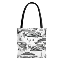 Load image into Gallery viewer, Chic Parisian Toile Tote Bag - Stylish Travel Accessory for City Lovers